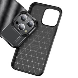 Spate din carbon, Carbon Autofocus pentru iPhone 15 Pro Max - Negru