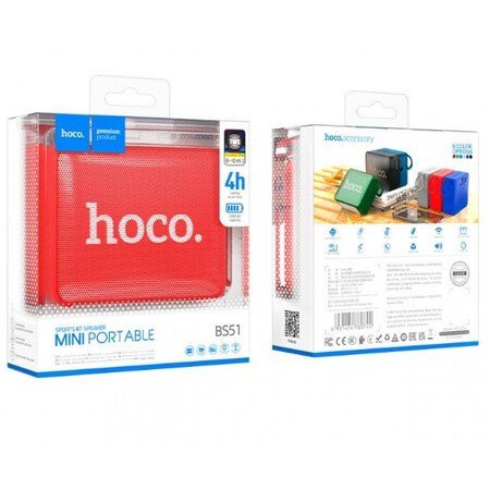 Difuzor portabil fără fir mic HOCO BS51 - roșu
