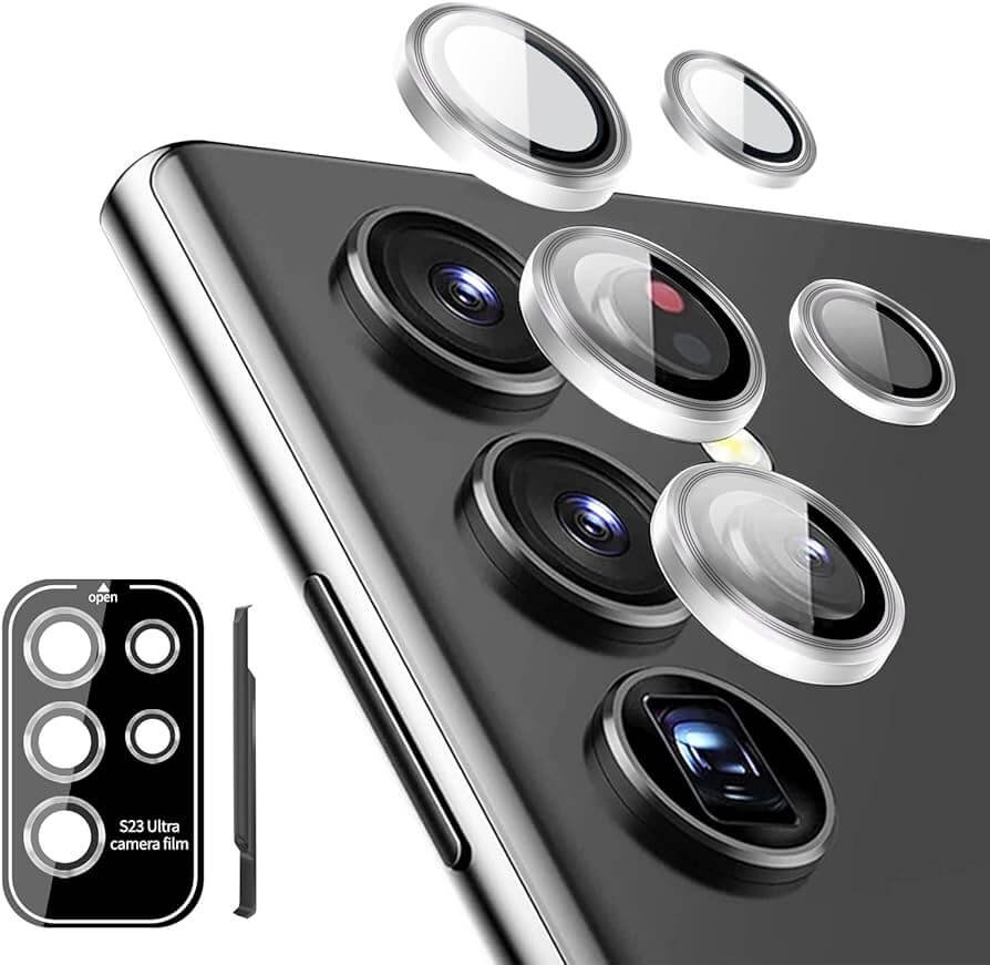 Protector de sticla 3D, lentila camerei pentru Samsung Galaxy S24 Ultra - gri