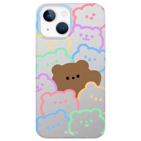 Husa din silicon Colored Bears pentru iPhone 13