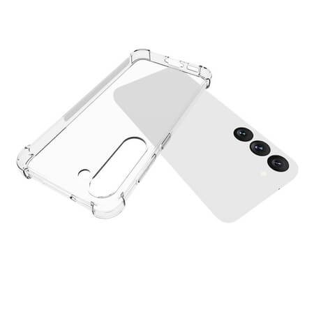 Husa din spate din silicon rezistenta la socuri pentru Samsung Galaxy S24 Plus - Transparenta