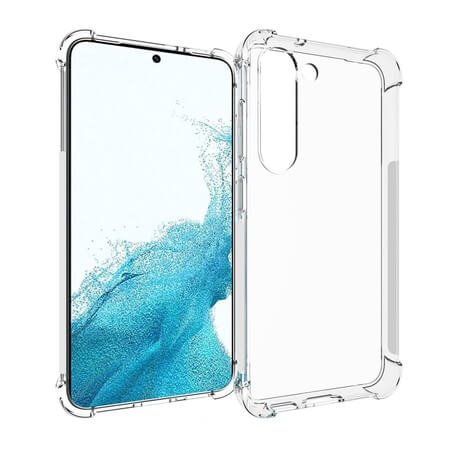 Husa din spate din silicon rezistenta la socuri pentru Samsung Galaxy S24 Plus - Transparenta