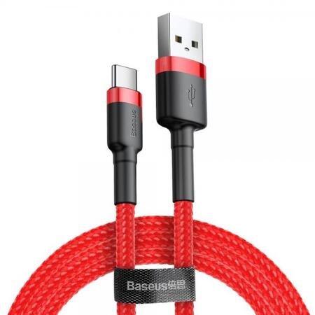 Cablu de încărcare USB BASEUS Cafule - Type-C 3A, 1M - Roșu