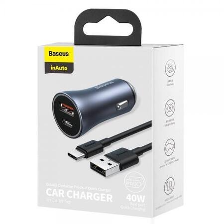 Set încărcător auto BASEUS Type-C 40W / 5A