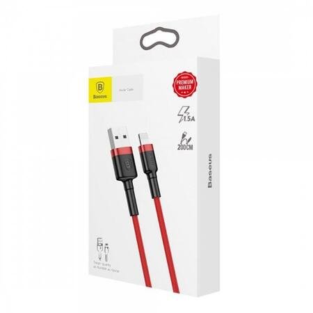 Cablu de incarcare BASEUS Cafule USB - Lightning 1M - Rosu