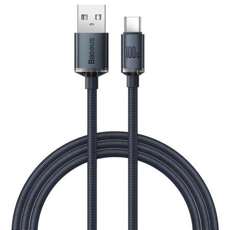 Cablu de încărcare BASEUS Crystal Shine USB - Type-C 100W, 1.2M - Negru