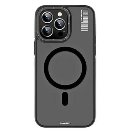 Husă Wlons prietenoasă cu pielea cu MagSafe pentru iPhone 14 Pro Max - neagră