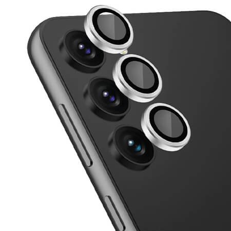 Protector de sticla 3D, lentila camerei pentru Samsung Galaxy S24 - gri
