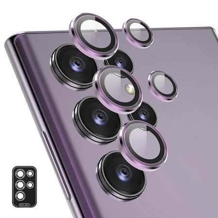 Protector de sticla 3D, lentila camerei pentru Samsung Galaxy S24 Ultra - violet