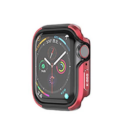 Husă de protecție din silicon Bumper K-DOO pentru ceas inteligent Apple Watch de 45 mm - roșu