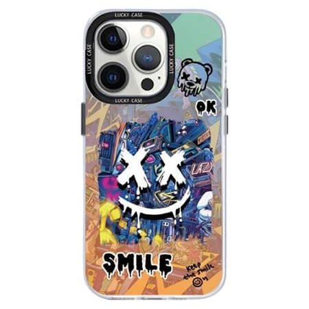 Husa din silicon Smile Color pentru iPhone 13 Pro Max