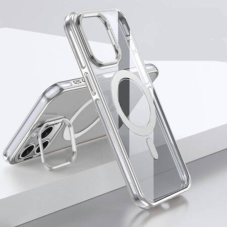 Husă PVC Wlons Shield Magsafe cu suport pentru cameră pentru iPhone 14 Pro Max - gri 1 Husă PVC Wlons Shield Magsafe cu suport pentru cameră pentru iPhone 14 Pro Max - gri