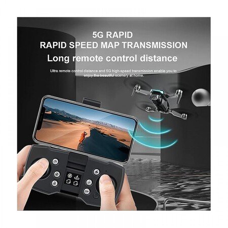 Dronă GPS Aeriel Night Craft 969 4K HD WiFi cu 2 lentile și 2 baterii - neagră