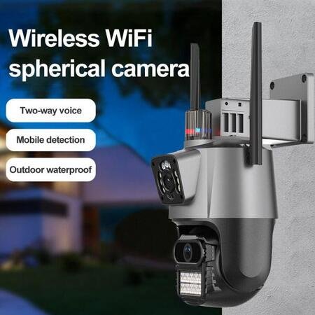 Cameră IP dublă PTZ Antenă dublă Color Viziune nocturnă WIFI ICSEE ULTRA HD Model P11