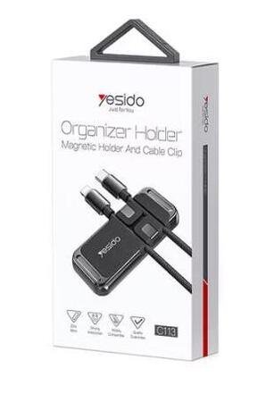 Organizator Cablu Magnetic - Yesido C113 - Gri / Negru