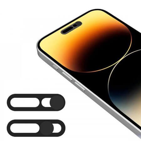Protector de cameră din sticlă de confidențialitate pentru iPhone 15 Pro Max - negru