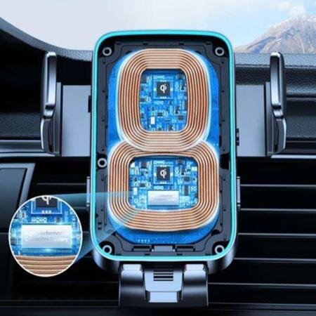 Suport pentru telefon Joyroom JR-ZS246 Air Duct cu încărcare fără fir 15W - negru