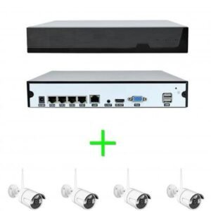 Kit supraveghere video WiFi TS8854A 4 camere IP, HDCCTV 5MPX, wireless, cu NVR