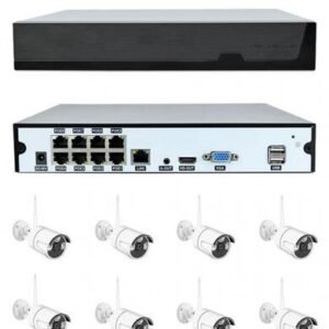 Kit supraveghere video WiFi TS8858A 8 Camere IP, HDCCTV 5MPX, Wireless, cu NVR