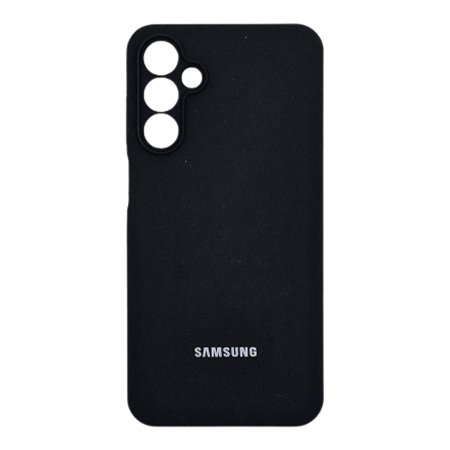 Husă din silicon cu logo Samsung pentru Samsung Galaxy A05s - neagră