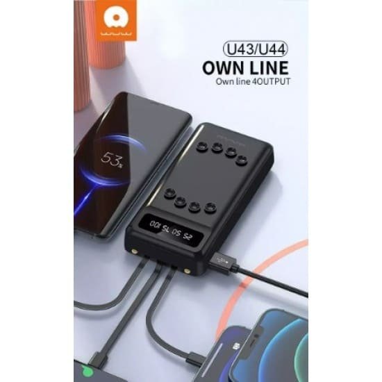 Baterie portabilă WUW U44 20000 mAh - Negru