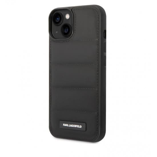 Husa color Karl Lagerfeld - piele pentru iPhone 13 - Neagra