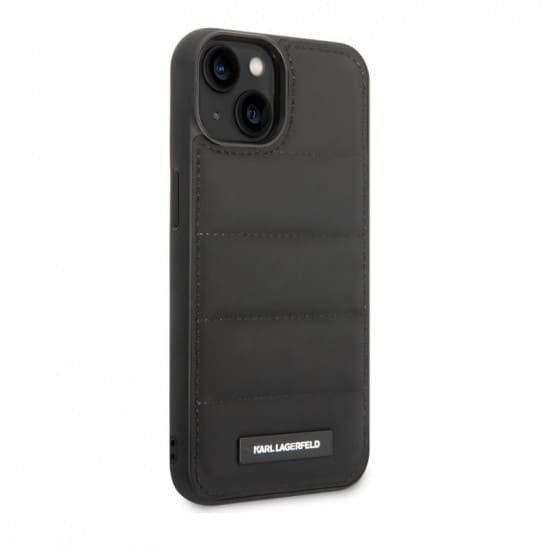 Husa color Karl Lagerfeld - piele pentru iPhone 13 - Neagra