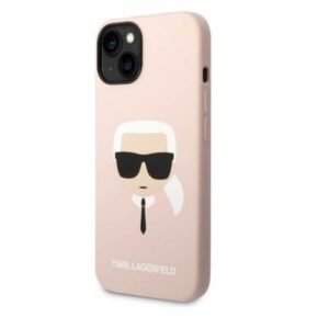 Husa color Karl Lagerfeld cu Magsafe pentru iPhone 13 - Rose Ash