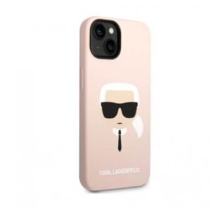 Husa color Karl Lagerfeld cu Magsafe pentru iPhone 14 - Rose Ash
