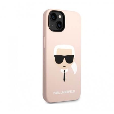 Husa color Karl Lagerfeld cu Magsafe pentru iPhone 14 - Rose Ash