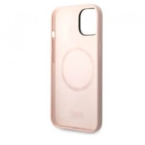 Husa color Karl Lagerfeld cu Magsafe pentru iPhone 14 - Rose Ash