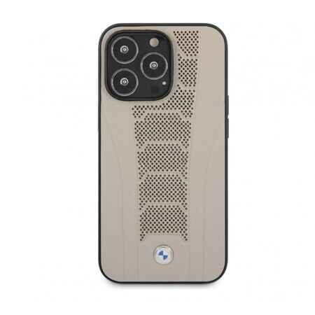 Husă color BMW cu emblemă metalică pentru iPhone 13 Pro - bej 1 Husă color BMW cu emblemă metalică pentru iPhone 13 Pro - bej
