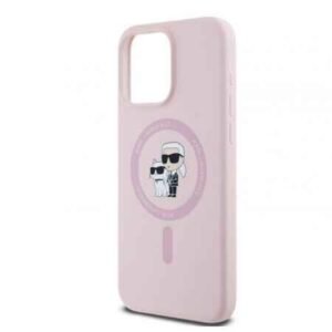 Husa Karl Lagerfeld & Cat Color cu Magsafe pentru iPhone 14 Pro - Rose Ash