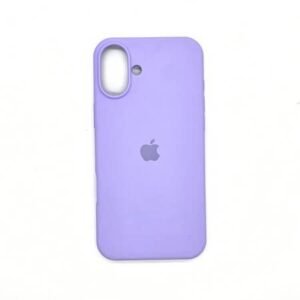 Husă din silicon cu logo Apple pentru iPhone 16 + Protector de sticlă pentru ecran complet 5D