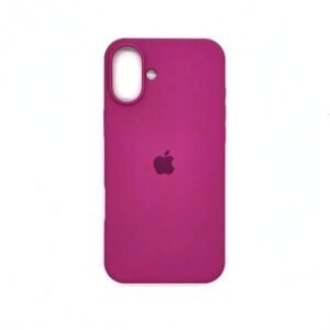 Husă din silicon cu logo Apple pentru iPhone 16 Plus + Protector de sticlă pentru ecran complet 5D