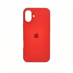Husă din silicon cu logo Apple pentru iPhone 16 + Protector de sticlă pentru ecran complet 5D