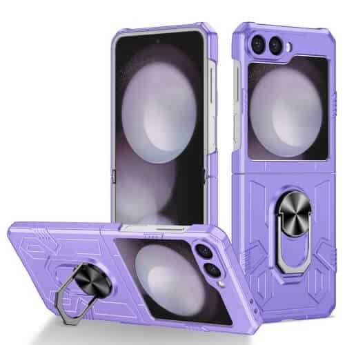 Husa Armor Strong rezistenta la socuri pentru Samsung Z Flip 6 - Violet 1 Husa Armor Strong rezistenta la socuri pentru Samsung Z Flip 6 - Violet