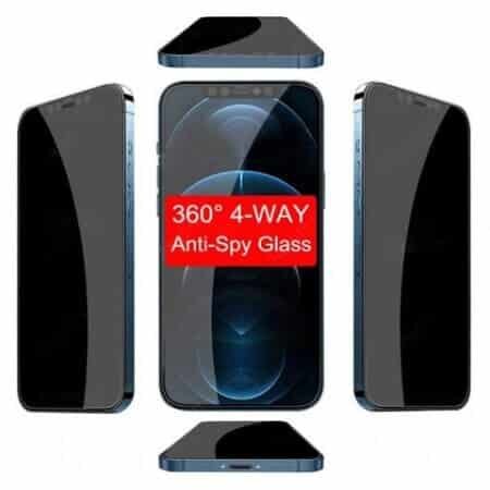 Protector de sticlă 360° 5D PRIVACY pentru iPhone 15 Pro Max