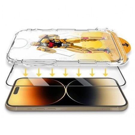 Protector din sticlă 9D cu cadru pentru o plasare ușoară pentru iPhone 16