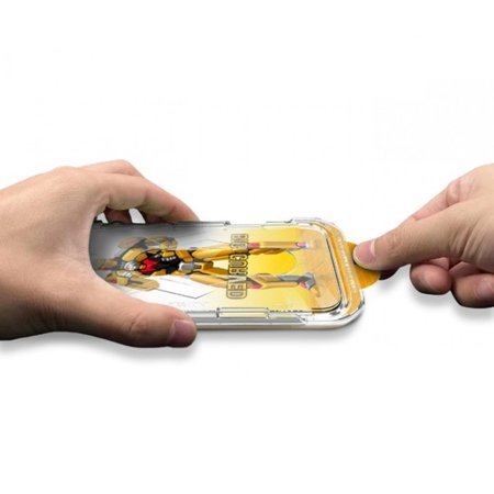 Protector din sticlă 9D cu cadru pentru o plasare ușoară pentru iPhone 16 Pro