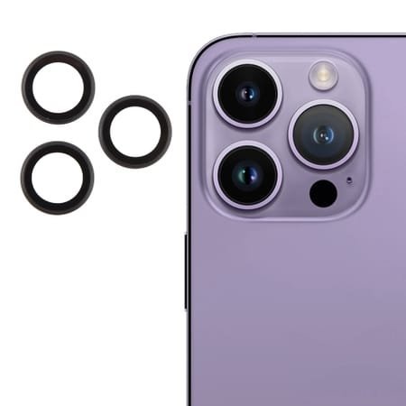 Protector din sticlă 3D, obiectiv pentru cameră pentru iPhone 16 Pro Max - negru