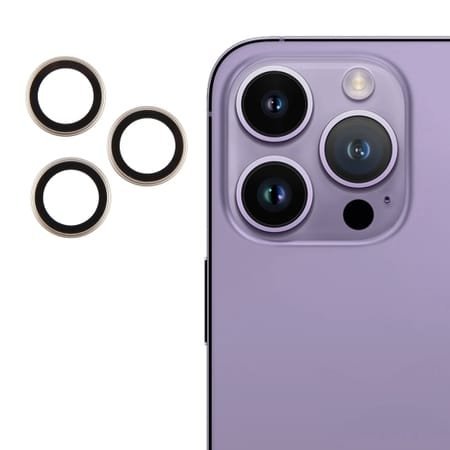 Protector din sticlă 3D, obiectiv pentru cameră pentru iPhone 16 Pro Max - Aur