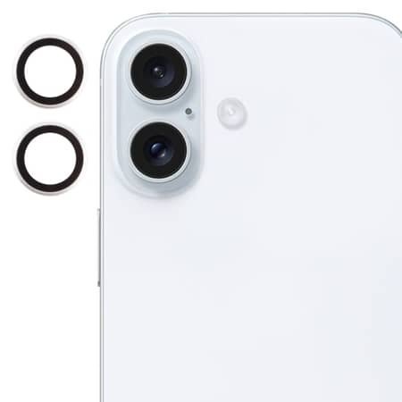 Protector din sticlă 3D, obiectiv pentru cameră pentru iPhone 16 - gri