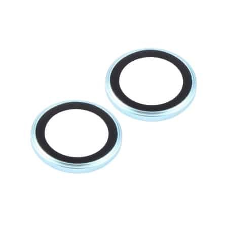 Protector din sticlă 3D, obiectiv pentru cameră pentru iPhone 16 Plus - Albastru deschis