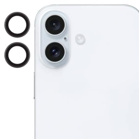Protector din sticlă 3D, obiectiv pentru cameră pentru iPhone 16 Plus - negru