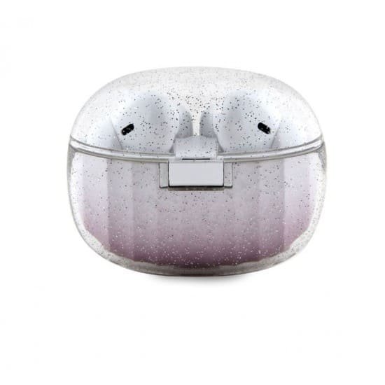 Căști Bluetooth fără fir Guess - Roz Transparent