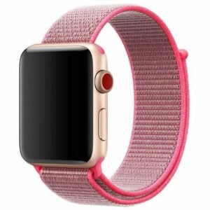 Curea textilă pentru Apple Watch - Roz