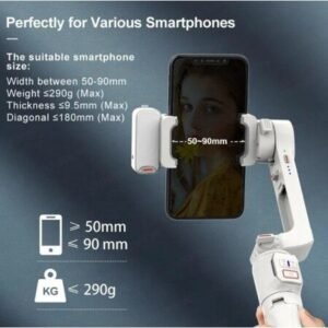 Gimbal extensibil cu trepied, stabilizator gimbal pentru trepied și stick selfie Bluetooth cu lumină de umplere