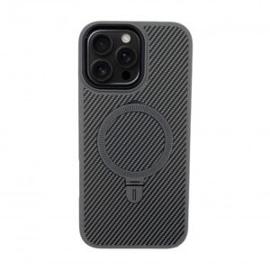 Husă Premium Carbon MagSafe pentru iPhone 15 Pro - Gri Titan