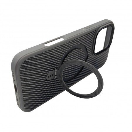 Carcasă Premium Carbon MagSafe pentru iPhone 14 Pro - Gri Titan
